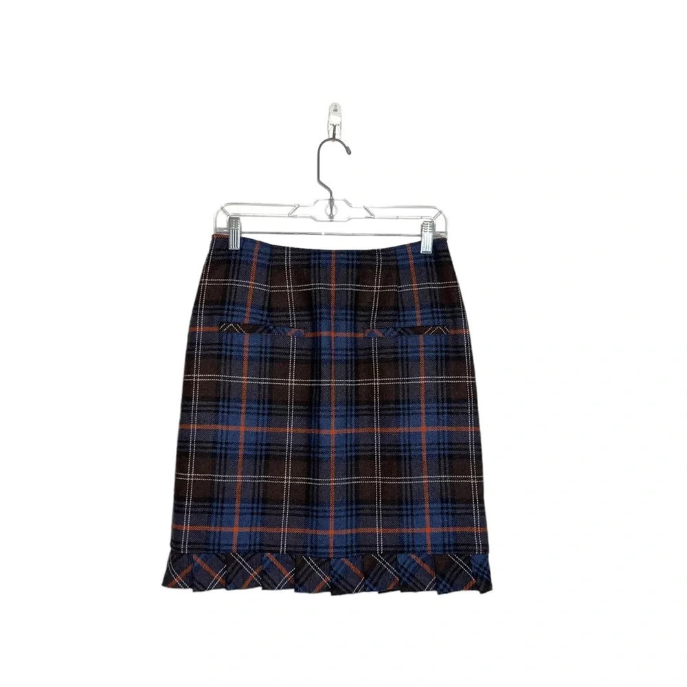 CAbi Blue and Black Plaid Pencil Skirt - Picture 11 of 11